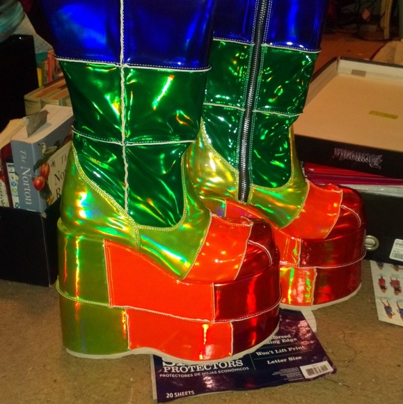 Demonia | Shoes | Rainbow 6in Platform 